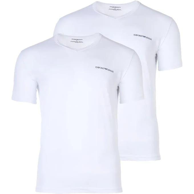 Emporio Armani V-Neck Shirt Heren (2-pack) - Maat S