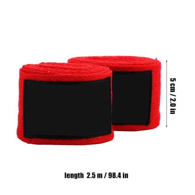 Adultes 1 Paire Bandes Élastiques Bandage pour Boxe Kickboxing Muay Thai (rouge) rouge