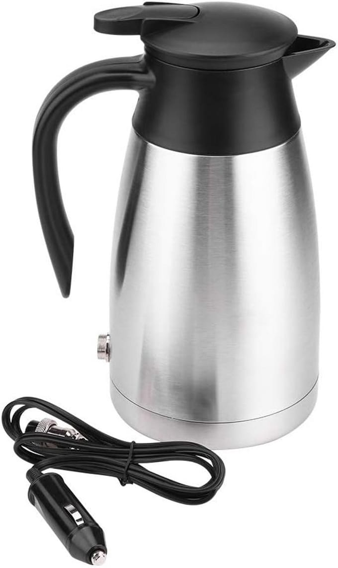 Elektrische Waterkoker Auto 1000ML 12V/24V RVS Reizen Thermosfles