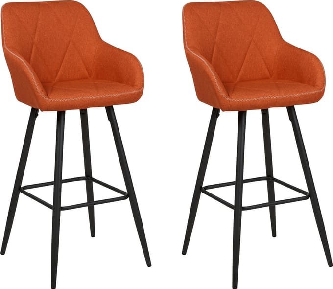 DARIEN - Barkruk - Oranje - Polyester