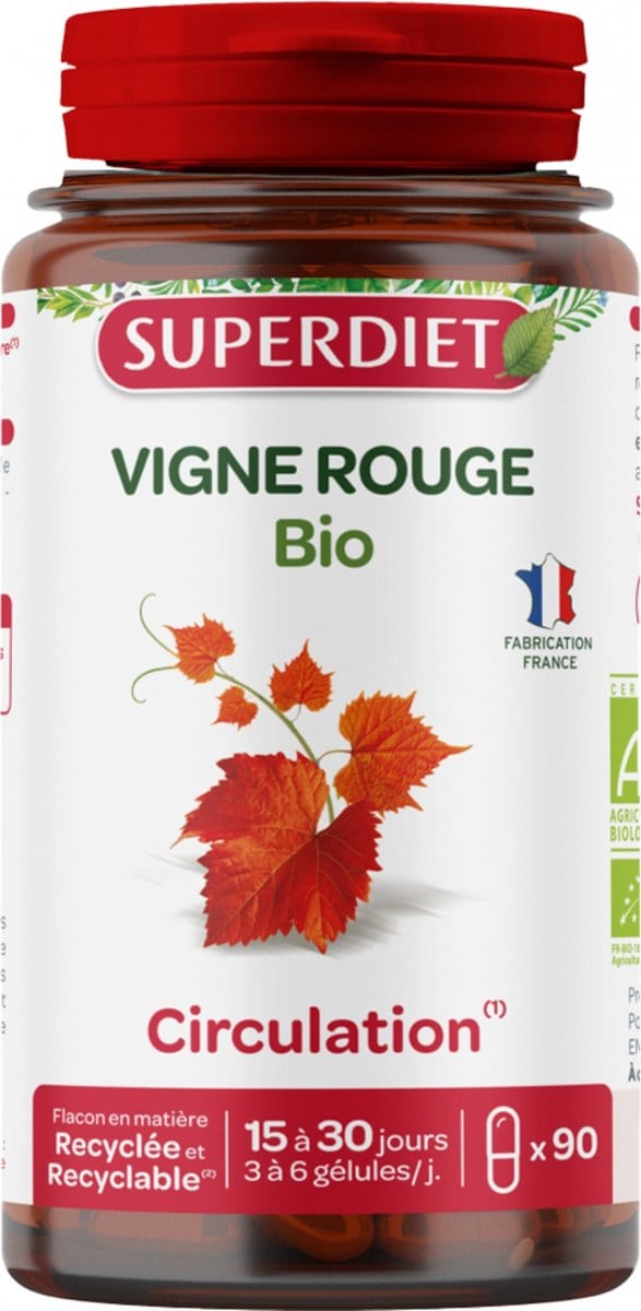 Superdiet Rode Wijnstok Biologisch 90 Capsules