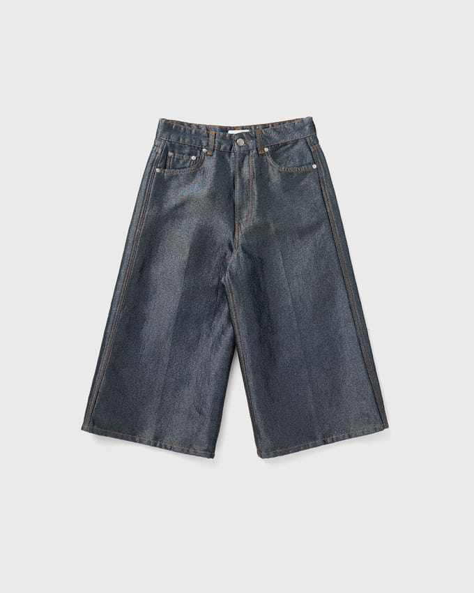 Shiny Weft Denim Shorts
