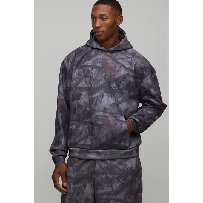 Gewassen Camo Boxy Oversized Hoodie | Size Small