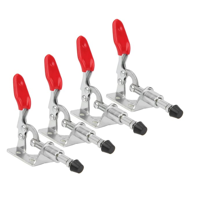 4 Stuks Knevelklem Vaste Vergrendeling Belasting 45kg Push-Pull Snelspanner Handgereedschap GH-301AM white