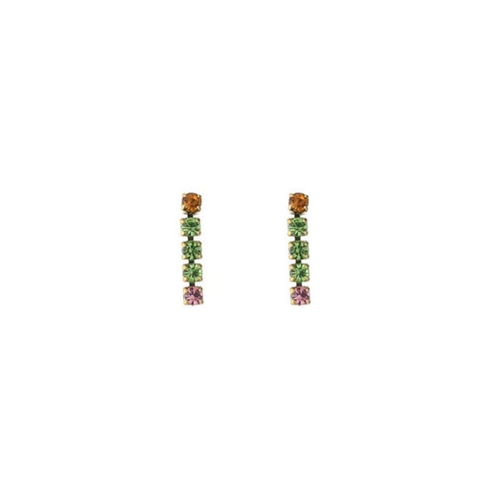 Bijoutheek Oorknop Ketting Strass Multi Goud