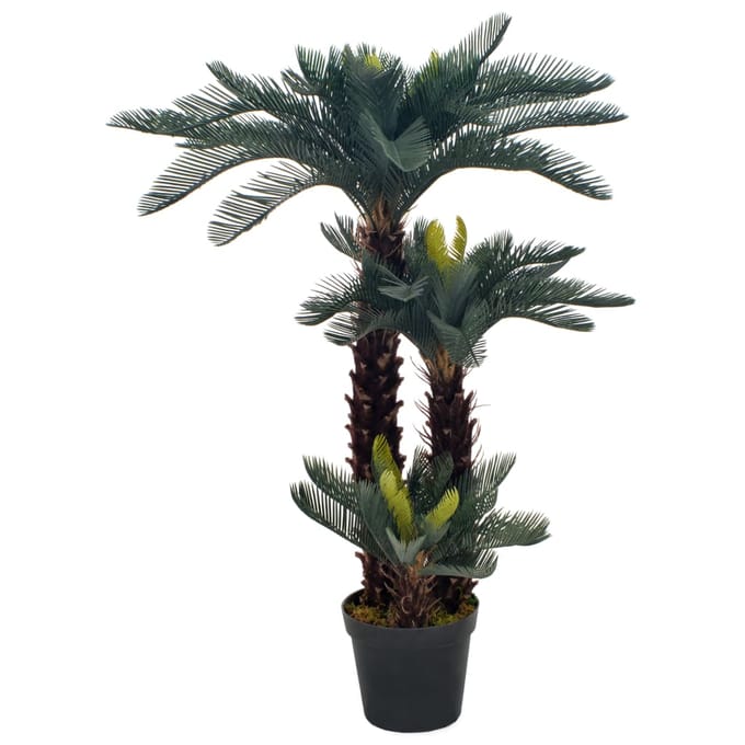 vidaXL - Kunstplant - met - pot - cycaspalm - 125 - cm - groen