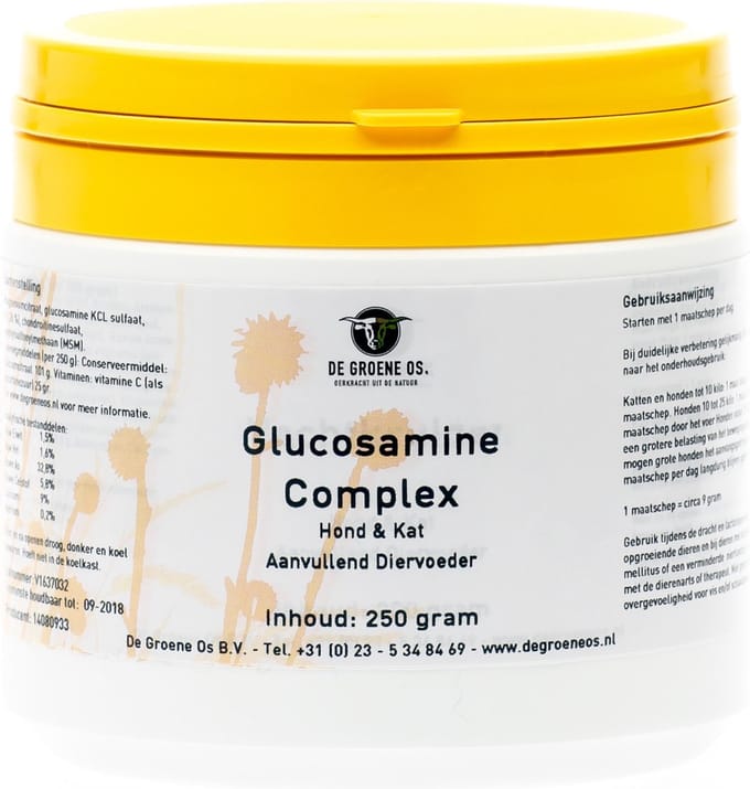 Groene Os Glucosamine Complex 250 gr. hond kat