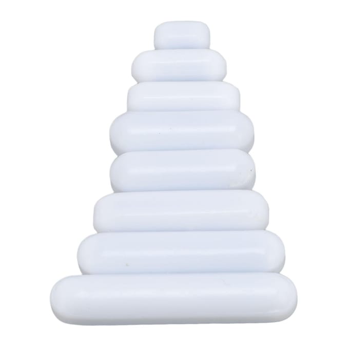 8 Stuks Magnetische Roerstaaf Set PTFE Roerstaaf Mengstaven voor Laboratoriumroerder 10mm 15mm 20mm 25mm white