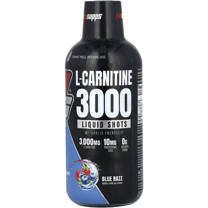 ProSupps, L-Carnitine 3000 Shot Liquide, Saveur Framboise Bleue, 16 fl oz (473ml)