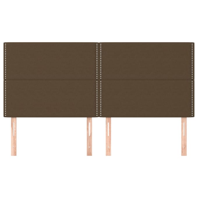 vidaXL Hoofdbord donkerbruin 180x5x118/128 cm stof