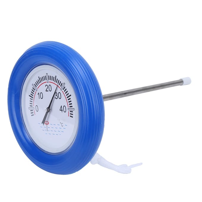 Thermomètre de piscine à tête ronde pour piscines intérieures et extérieures, spas white
