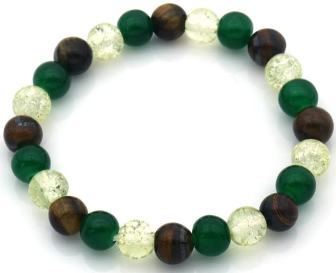 Armband - 19cm - Stenen Armband - 8mm Kralen - Elastisch