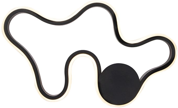 QAZQA plomp - Wandlamp - D 45 mm - Zwart