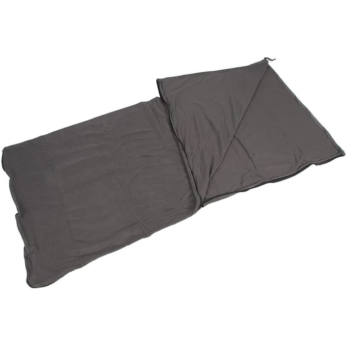 Sac de Couchage Polaire Pliable Doublure de Couchage Portable Polaire Zippé Doublures de Sac de Couchage pour gray