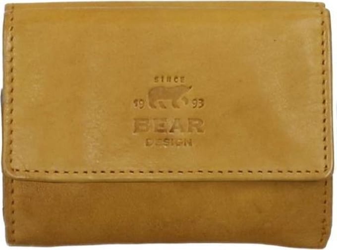 Bear Design Dames portemonnee Cow Lavato Leer - geel