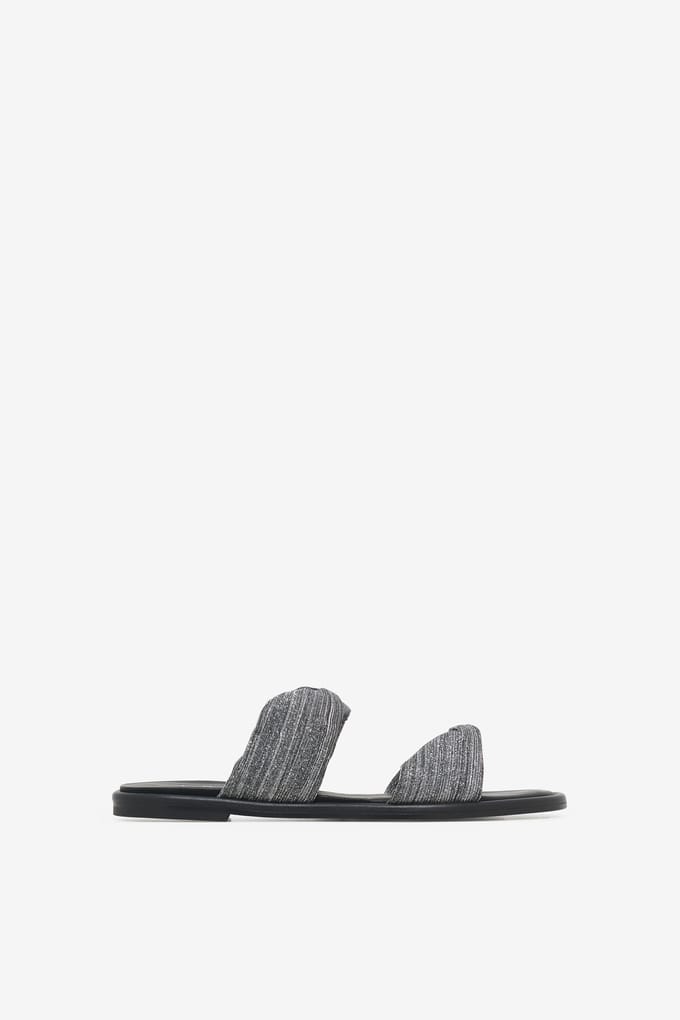 IRO Paris Twist Glitter Mules Silver/black Taglia: 38 | Infradito Outlet | Donna | Grigio