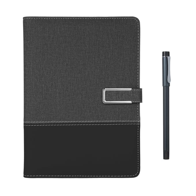 Stylo intelligent + carnet de notes en cuir A5 ligné + agenda + tableau d'écriture Synchronisation en temps réel pour la numérisation noir