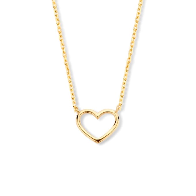14K geelgoud collier hart 40 - 42 - 44 cm 4020135