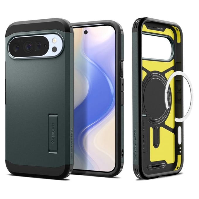 Spigen Tough Armor Backcover geschikt voor MagSafe voor de Google Pixel 10 Pro XL - Abyss Green