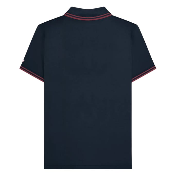 Lambretta Heren Twin Tip Groot & Lang Poloshirt (Donker marine/Bourgondië)
