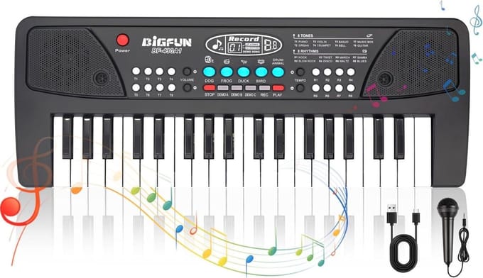 DailySupplies® Kinder Piano - Kinderspeelgoed - Baby Keyboard - Zwart