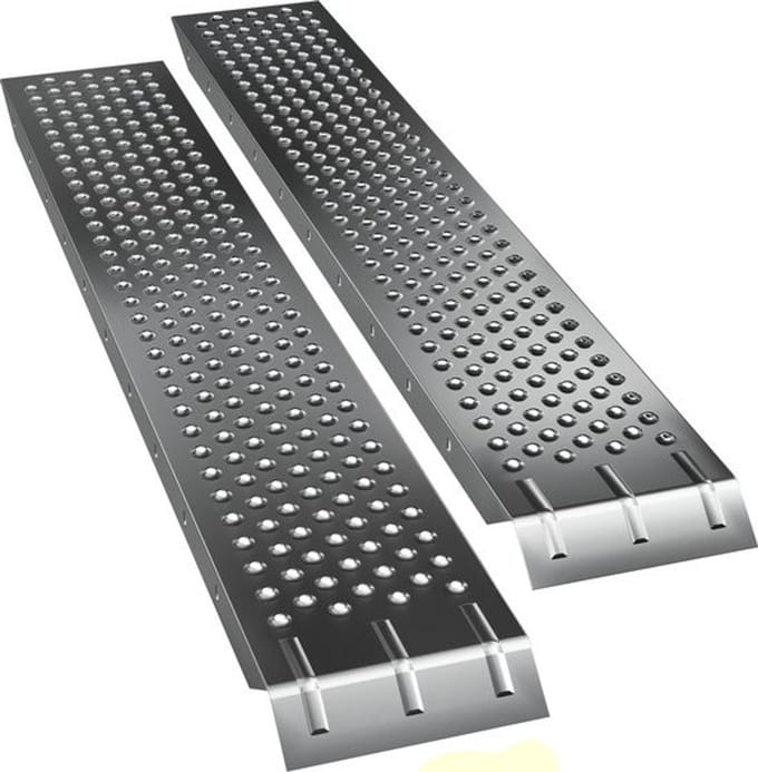 Borg Rijplaat - Oprijplaat - Set van 2 stuks - Antislip Geperforeerd staal - tot 400 kg