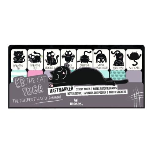 Ed the cat sticky notes yoga, set van 8
