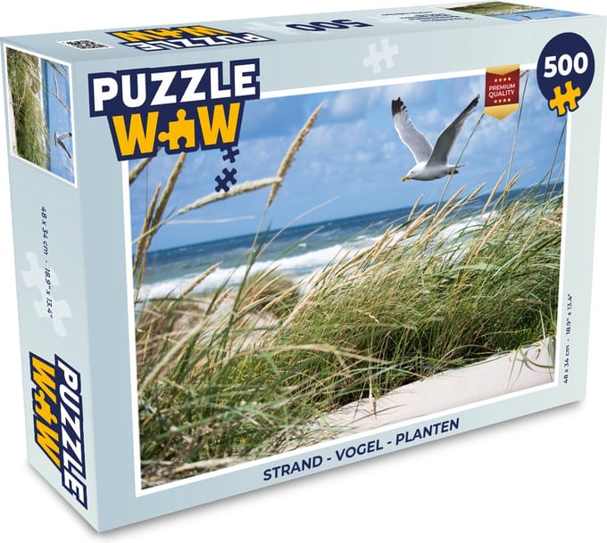 Puzzel Strand - Vogel - Planten - Legpuzzel - Puzzel 500 stukjes