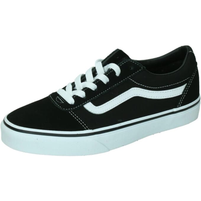 Vans Youth Ward Sneakers - (Suede/Canvas)Black/White