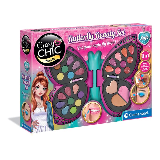Clementoni crazy chic vlinder make-up set