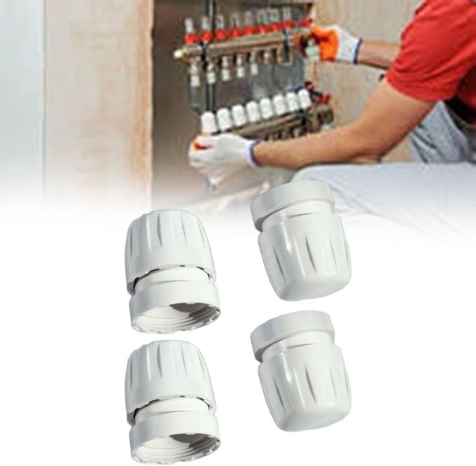 Waterstroom Regulators - Verdelers Koppelingen - Verwarming Optimaliseren - Strakke Seal Draad - M30x1.5 Schroefdraad - Wit