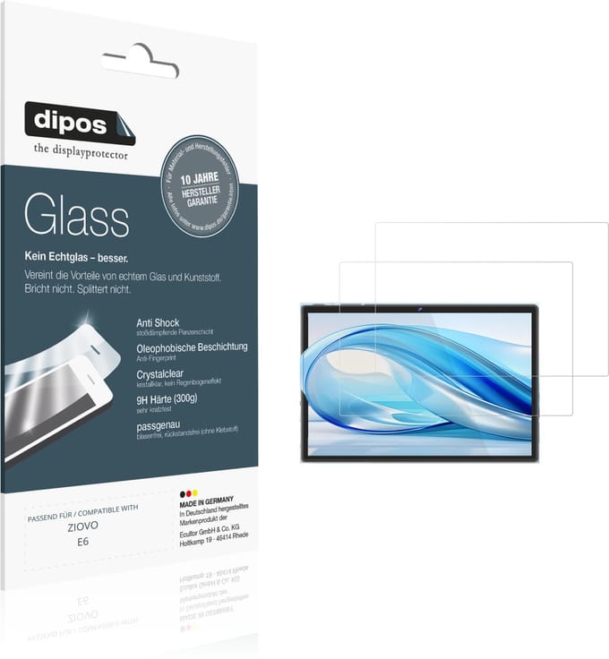 dipos – 2x Pantserfolie geschikt voor ZIOVO E6 | 9H Screenprotector