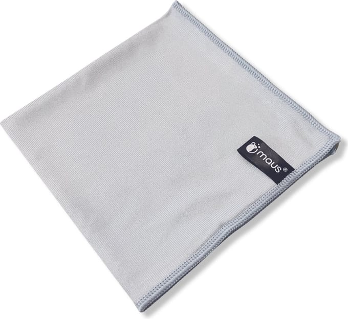 MAUS glas microvezeldoekjes blauw 10 stuks - RVS doeken - 40x40cm