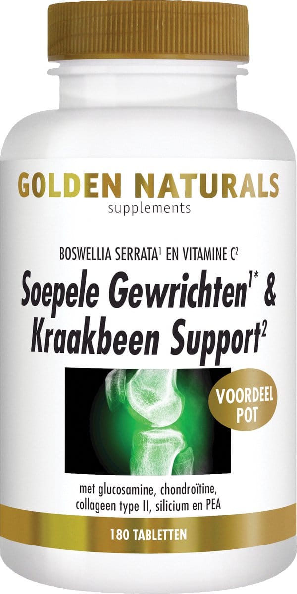 Golden Naturals Soepele Gewrichten Support (180 tabletten)