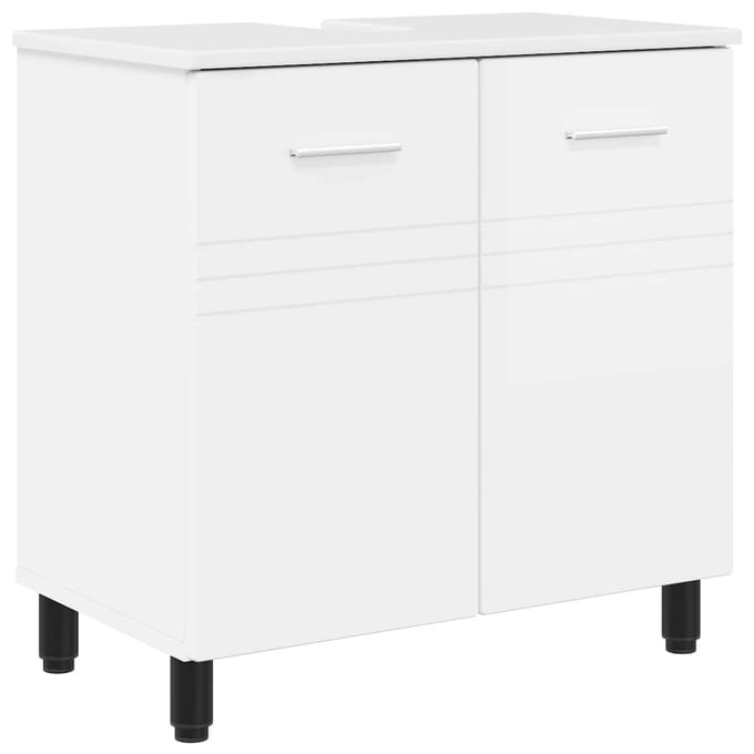 vidaXL - Badkamer - vaniteitsunit - Hoogglans - Wit - 60 - x - 35 - x - 60 - cm