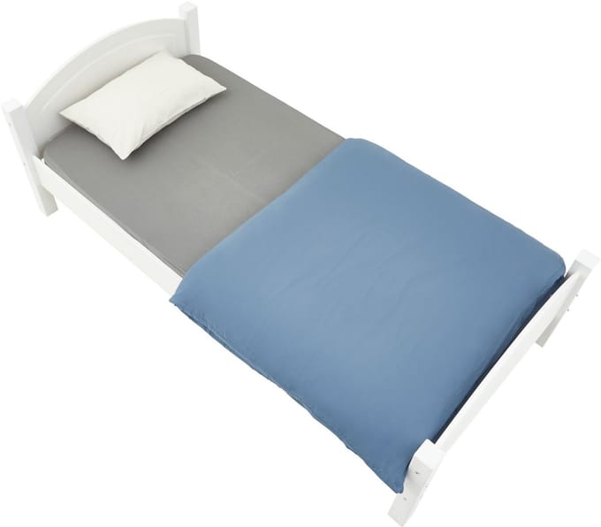 Massief houten bed FLIMS in wit, 90 x 200 cm