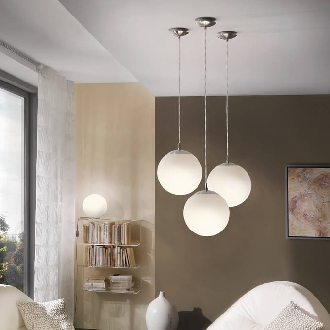 EGLO Rondo Hanglamp - E27 - Ø 30 cm - Grijs/Wit