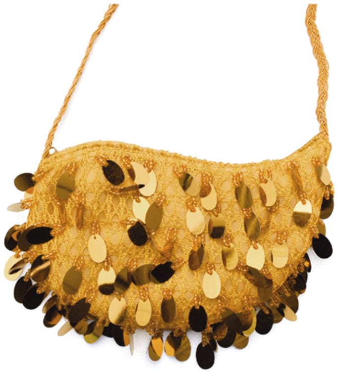 Tasje met pailletten goud