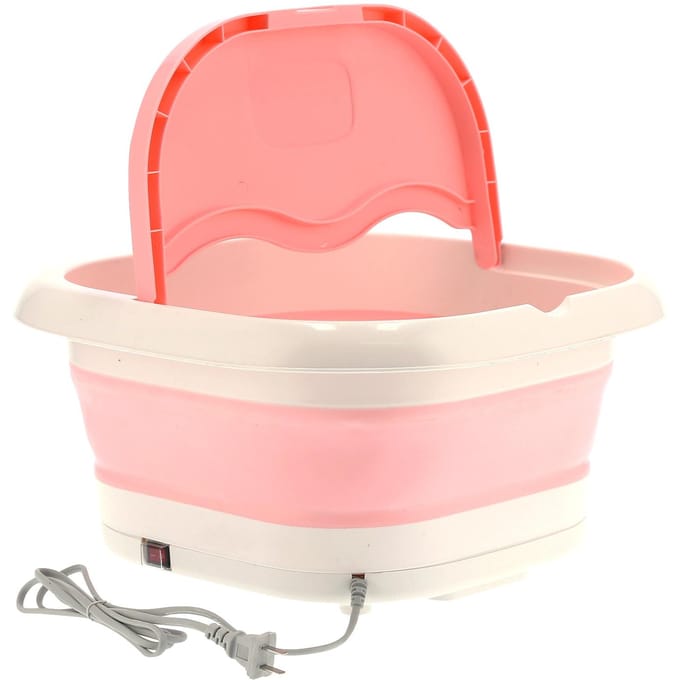 Voetbad Elektrische Massager Opvouwbaar Constante Temperatuur Pedicure Bad roze