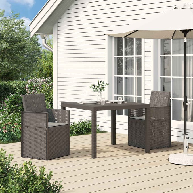 vidaXL - Tuinstoelen - 2 - st - Lichtgrijs - PP