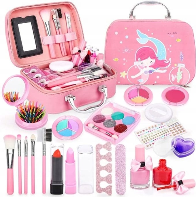 Bajkowy Kuferek - Make-up Koffer - Roze - Compact - Veilig voor Kinderen