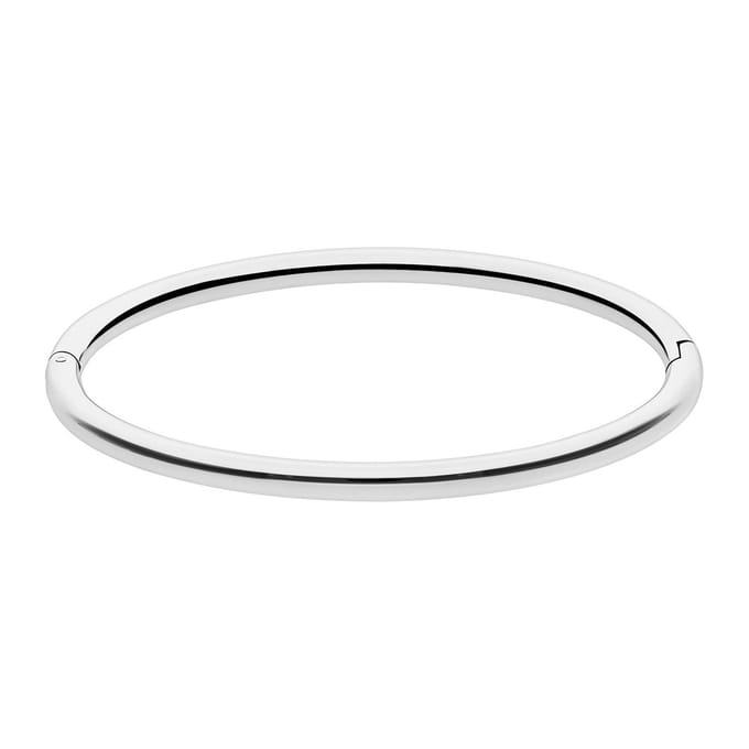 Lucardi Dames Stalen bangle - Armband - Staal - Zilver - 58 dm