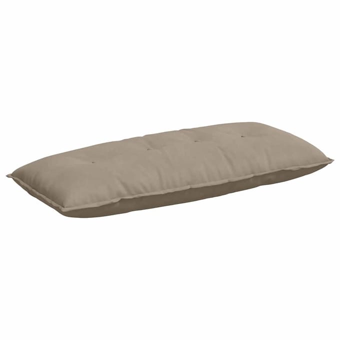 vidaXL - Rugkussen - Taupe - 120 - x - 50 - cm - Microvezel - Stof