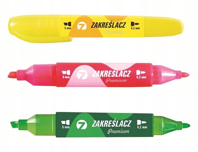 Tetis KW510 Fluorescerende Dubbelzijdige Markeerstift Roze