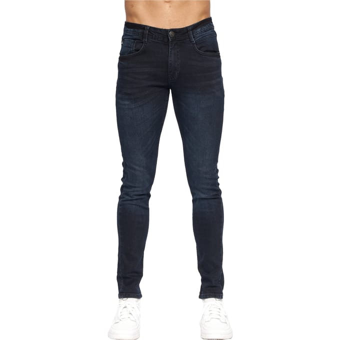 Duck and Cover Heren Maylead Slim Jeans (Blauw Zwart)