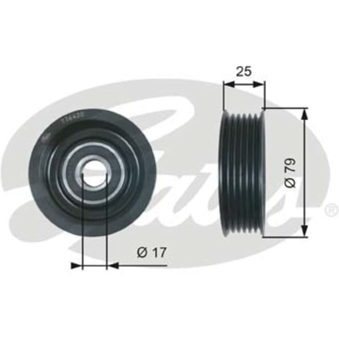 Rondsel/geleiderpoelie, V-riem GATES T36420