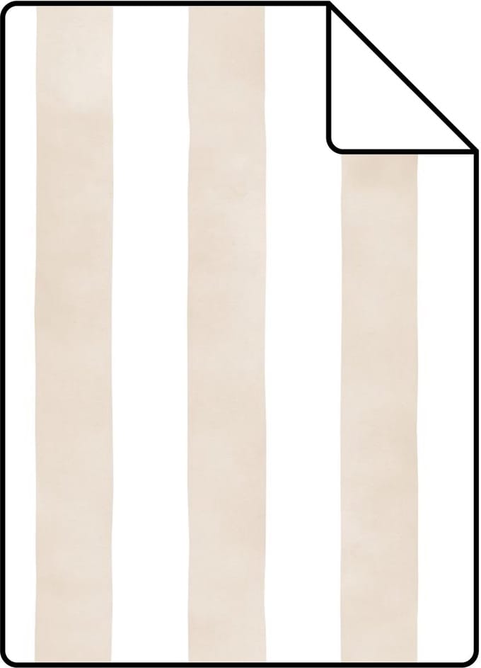 Proefstaal ESTAhome behang strepen beige en wit - 26.5 x 21 cm - 131302-S