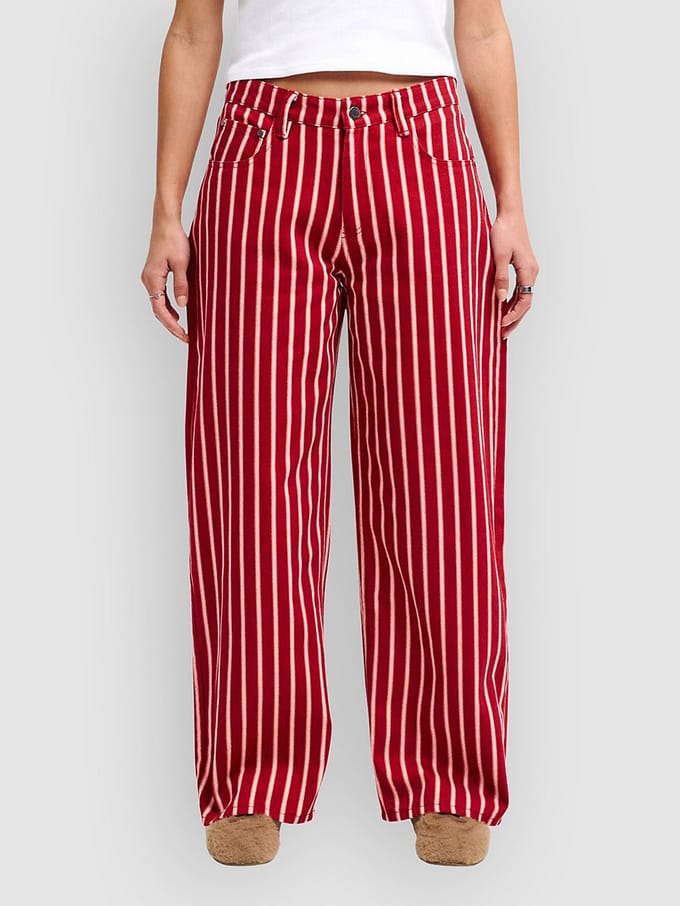 RVCA Lola Stripes Broek rood