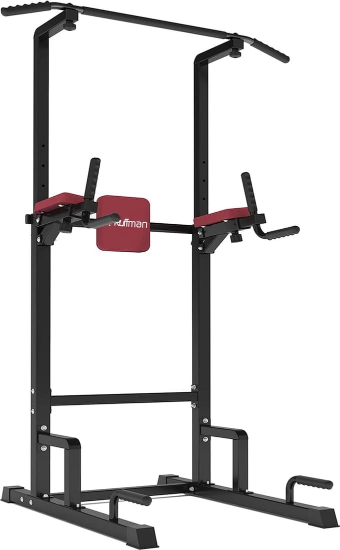 Pull up Station - Train diverse spiergroepen thuis met een krachtstation - Power tower - Pull up rack - Pull up bar - Zwart