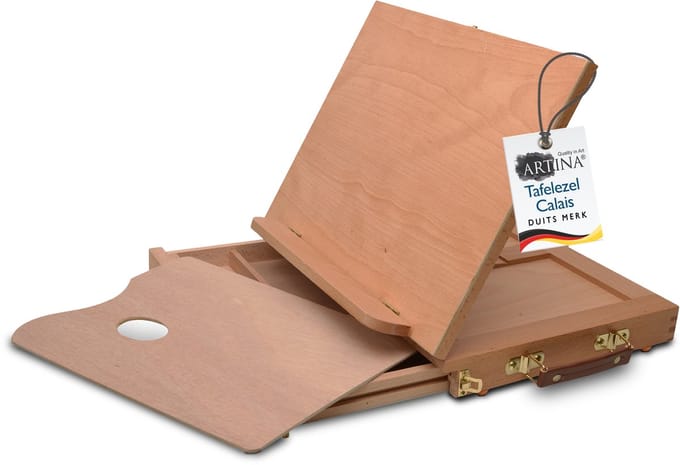 Artina Calais Schilderezel Tekentafel Houten Tekenkoffer 33x26x7 cm